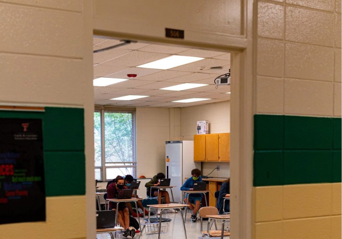 A classroom at Northwood High School, pictured in May 2021.